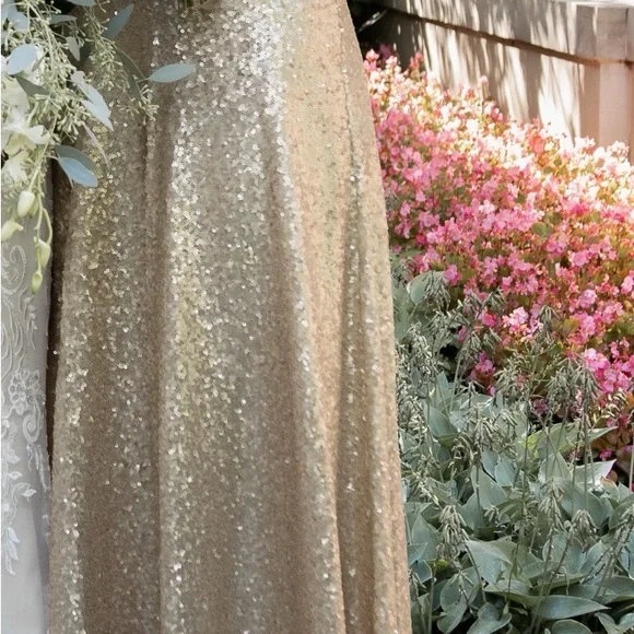 Revelry Shimmering Gold Maxi Dress - Picture 3 of 3